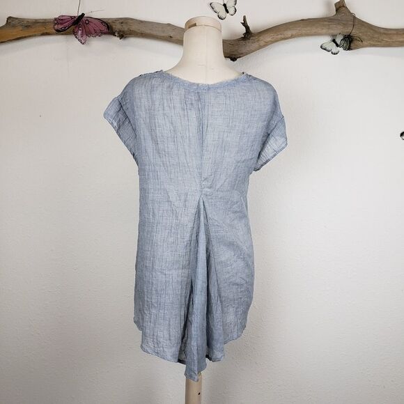 Aratta silent journey asymmetrical mixed media top - Picture 2 of 8